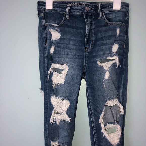 Distressed American Eagle Skinny Jeans - Picture 2 of 13
